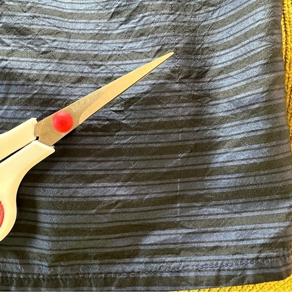 Vintage Escada 100% Silk Blue Stripe Blouse Size 38 US M - Picture 8 of 11